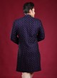 Wedding Wear Indowestern In Navy Blue Color